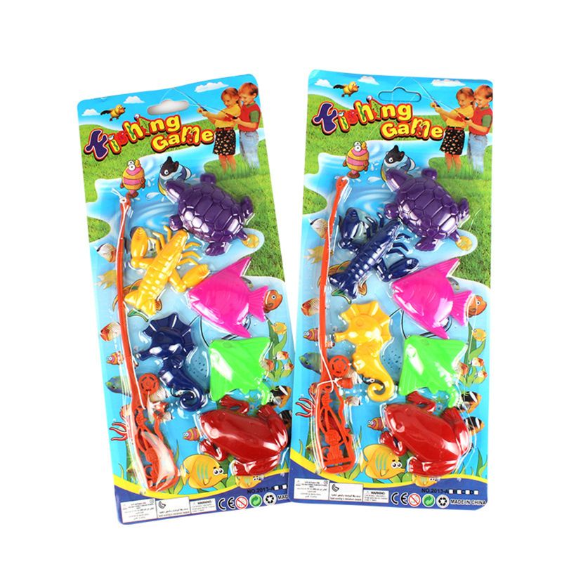 Bộ 7 món đồ chơi câu cá 6 loại + 1 cần câu cá cho bé