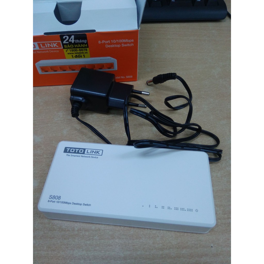 Switch 8 Port TOTOLINK S808 10/100Mbps (Hãng Phân Phối Chính Thức)