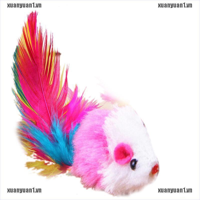 [XUANYUAN1] Set 10 Chú Chuột Giả Bằng Lông Mềm Nhiều Màu Cho Mèo Cưng