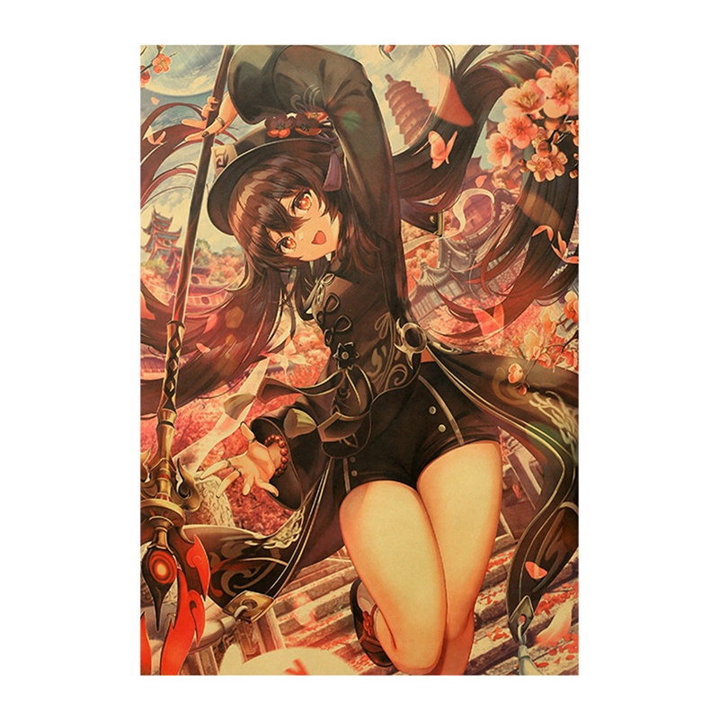 Tmdbyx Áp Phích Treo Tường Trang Trí Hình Anime Genshin Impact