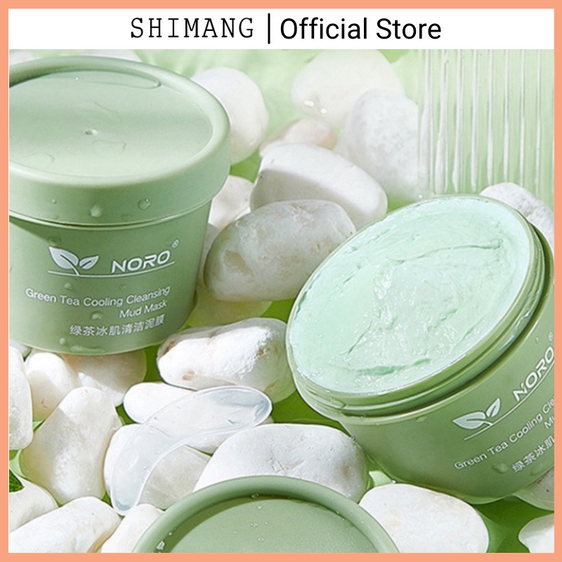 Mặt nạ bùn đất sét trà xanh Noro giảm mụn làm sạch lỗ chân lông sáng da 100g NMN6 Smart Manelle