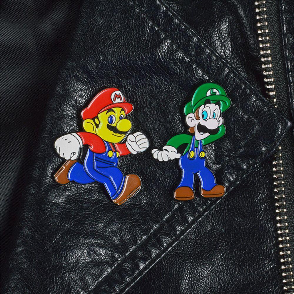 QQMALL Huy Hiệu Cài Áo Hình Mèo Đen Trong Game Super Plumber Mario