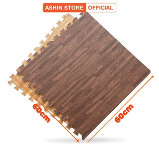 1 Tấm Thảm Xốp Vân Gỗ Lót Sàn Không Mùi Dày 1cm Hàng Việt Nam Bền Đẹp