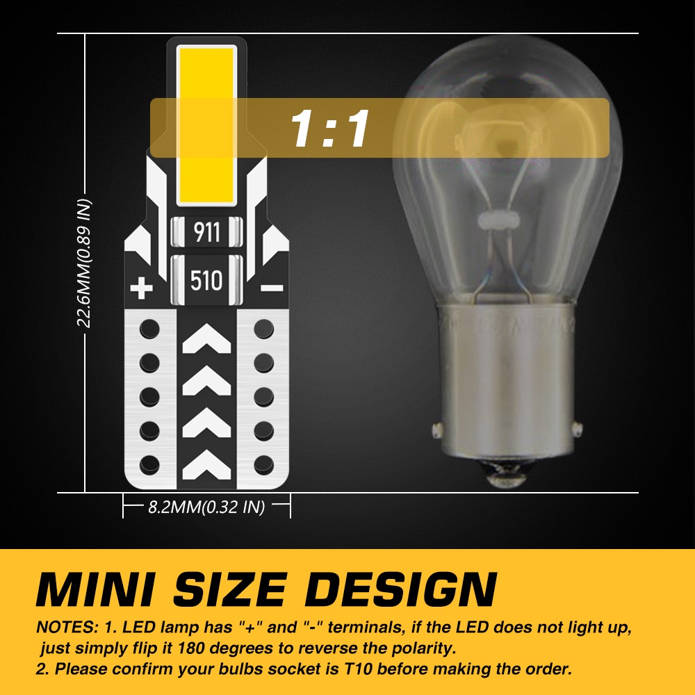 Bộ 2 đèn LED Novsight T10 7020 6000K siêu sáng chuyên dụng cao cấp cho xe hơi