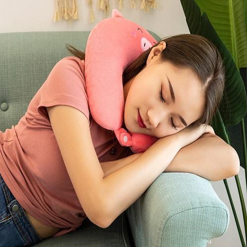 Gối Kê Cổ Chữ U Văn Phòng, Xe Ô Tô (Được Chọn Màu) -- Đỡ Mỏi Gáy -- Vải Mịn Không Xù | BigBuy360 - bigbuy360.vn