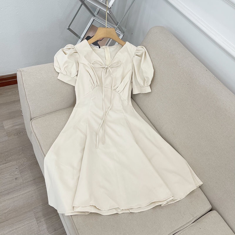 Đầm Trơn Tay Bồng Dáng Xòe Hàng Quảng Châu M110-Teen 888