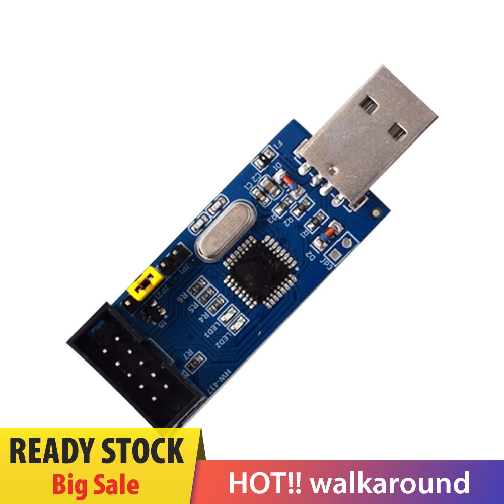 walkaround HW-437 51 MCU Download Line USB AVR ISP Programmer ATMEGA8A-AU Module Board