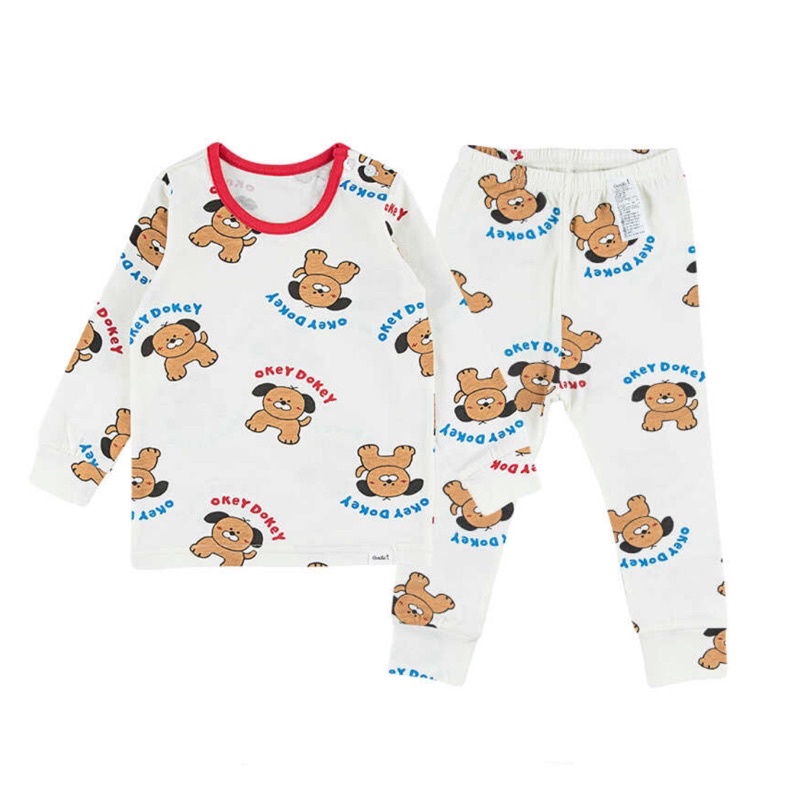 Bộ thu đông dài tay chú cún cho bé 10-21kg của Cordi-i Hàn quốc