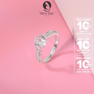 Nhẫn bạc nữ đính đá cao cấp chất liệu bạc S925 thời trang phụ kiện trang sức nữ Miêu Bạc N400615