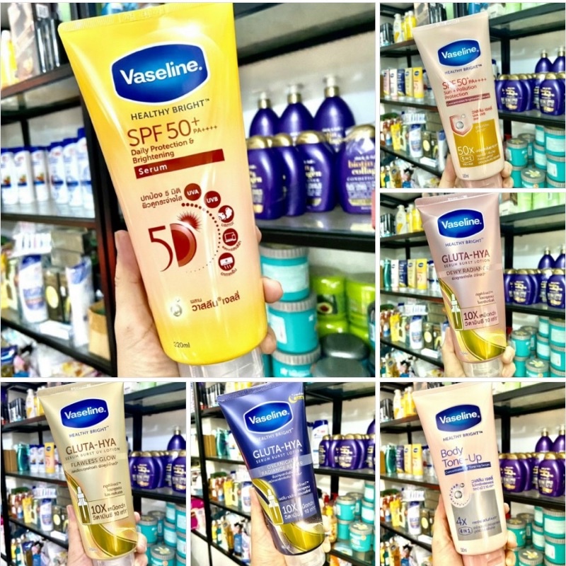 [NỘI ĐỊA THÁI] SỮA DƯỠNG THỂ THÁI VASELINE 10X 4X 50X SPF50 GLUTA - HYA SERUM BURST LOTION 330ml làm trắng và chống nắng