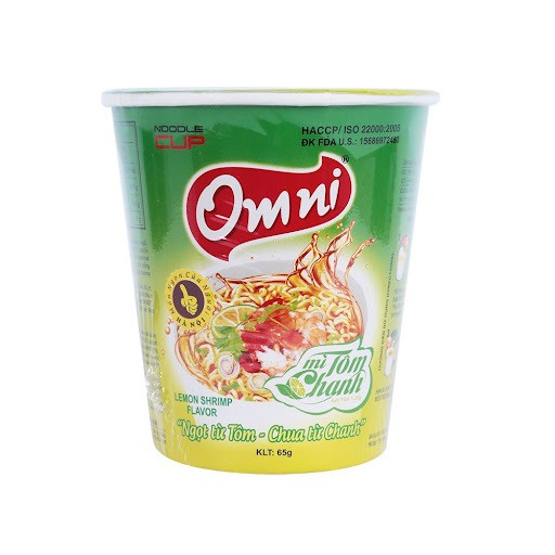 Mì Tôm Omni Chanh Gói 75g - Ngọt từ Tôm - Chua từ Chanh