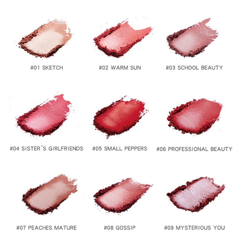 [Hàng mới về] Bảng phấn má hồng 9 màu chống nước chống nhòe lâu trôi | BigBuy360 - bigbuy360.vn