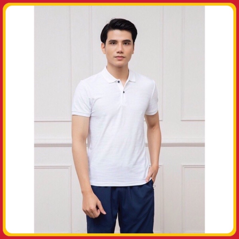 Áo polo ngắn tay Aristino APS020S1 dáng Slim vải Polyester màu Xanh tím than 37 Jacquard họa tiết