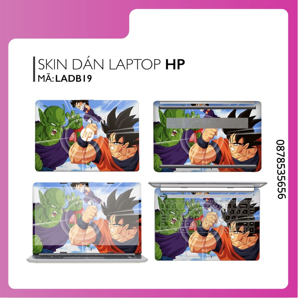 Miếng Dán Skin Dành Cho Laptop HP In Hình Dragon ball Bộ 4 (IB Mã Máy Cho Shop)