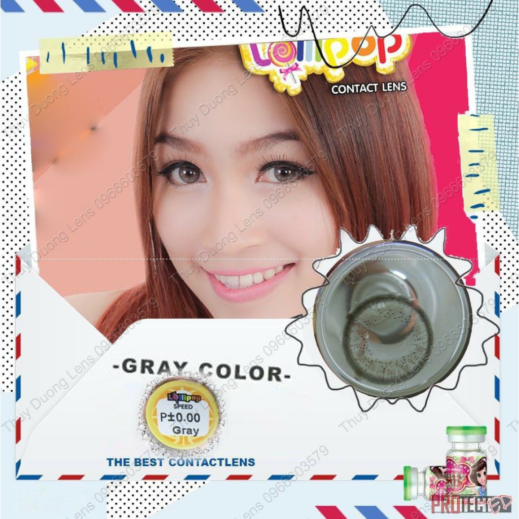 Lens mắt makeup lens GRAY