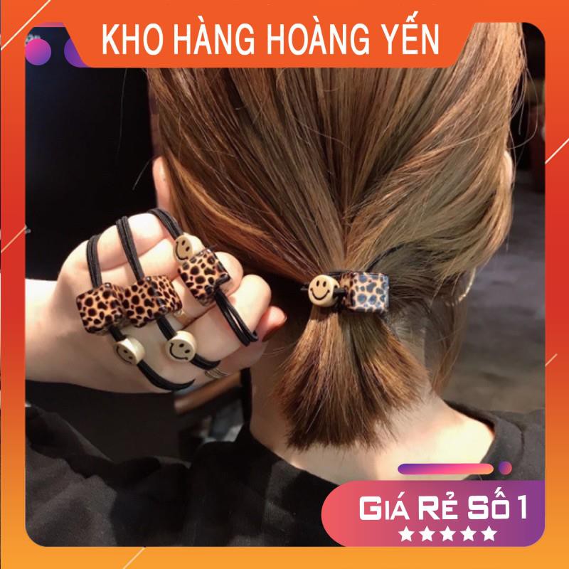 Dây buộc tóc báo đính đá [HOT]