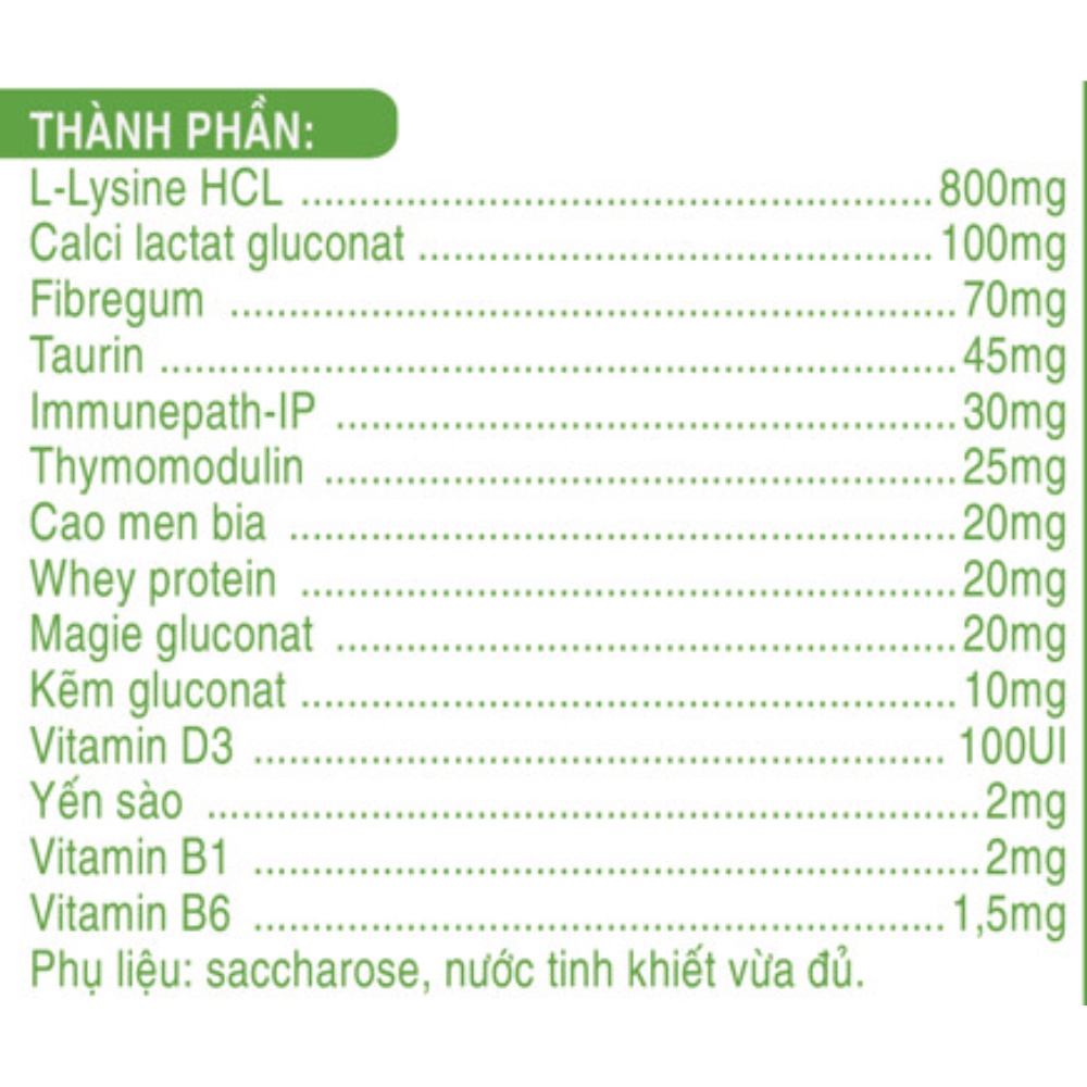 Ống uống kích thích ăn ngon cho bé Siro Namy Gold- Hộp 20 ống