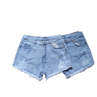 Quần short jean nữ mẫu rách tua lai có big size