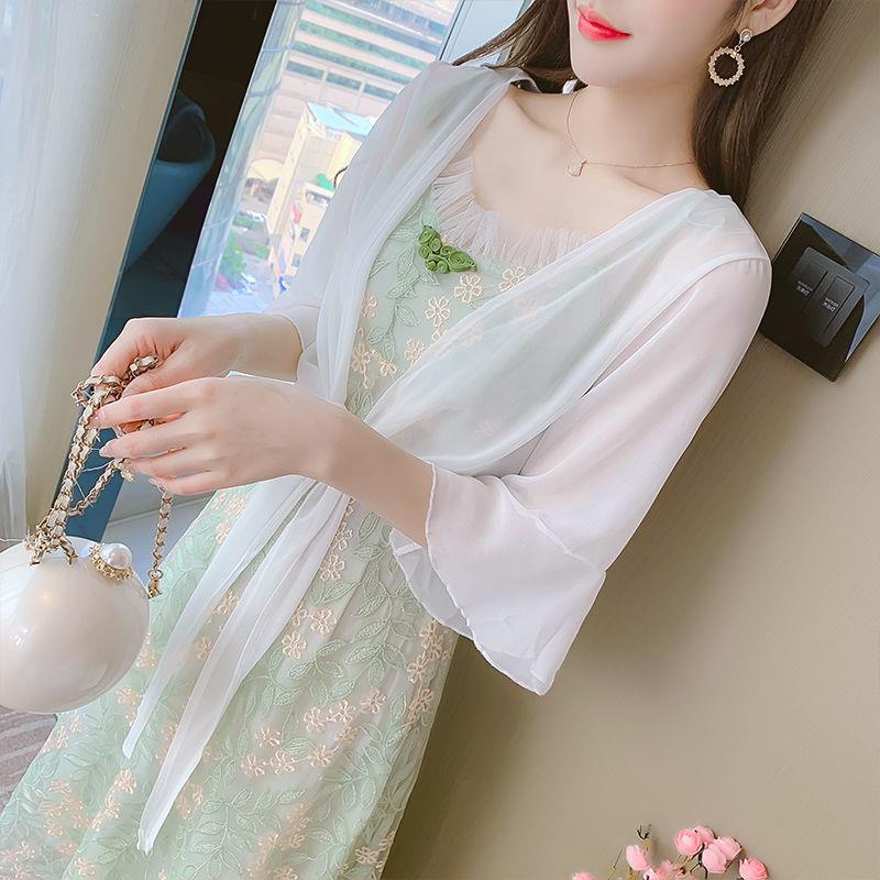 Áo Khoác Voan Mỏng Chống Nắng Dáng Ngắn Thời Trang Mùa Hè Dành Cho Nữ