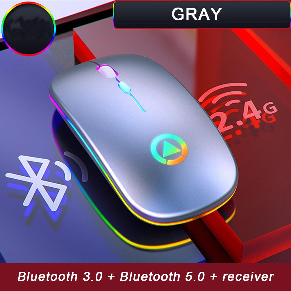 Chuột không dây RGB Chuột Bluetooth 5.0 Chuột máy tính Chuột chơi game phát sáng có thể sạc lại cho máy tính xách tay PC