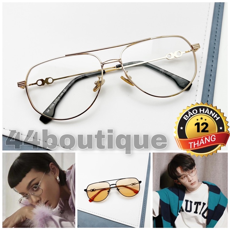 Kính mát gọng kim loại nam nữ GM jenny mắt chuồn siêu nhẹ màu sắc thời trang.Gọng cận titan cao cấp bảo hành 3 tháng