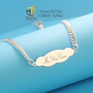 Dây chuyền bạc khắc tên, vòng cổ trẻ em bé trai bé gái bạc nguyên chất M3 Minh Thoa JEWELRY