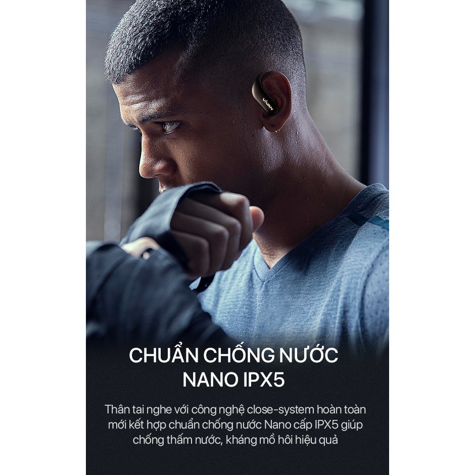 [Mã ELRVA30K giảm 7% đơn 50K] Tai Nghe Không Dây Bluetooth 5.0 VIVAN Sport X Kiểu Dáng Thể Thao Chống Nước IPX5 | BigBuy360 - bigbuy360.vn