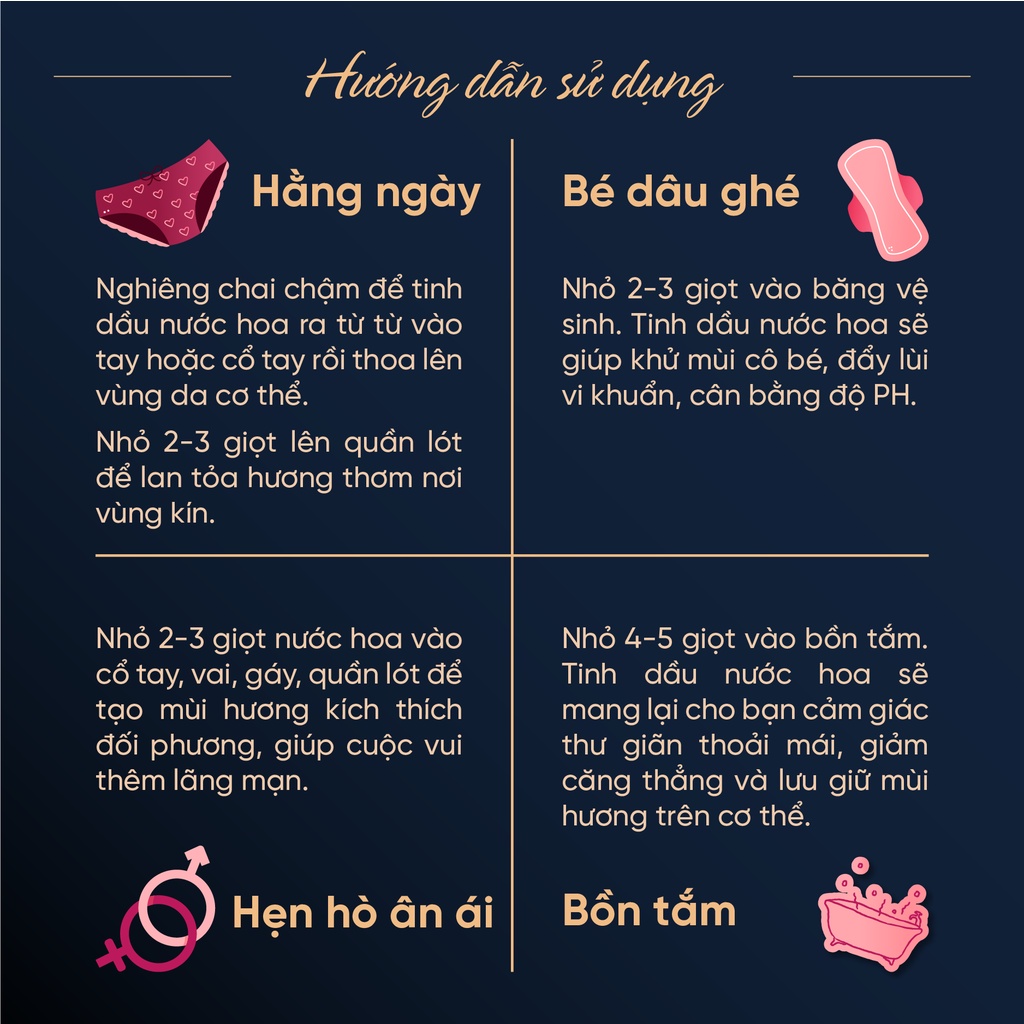 Nước Hoa Vùng Kín Nữ Chính Hãng LUNA 5ml Mùi Thơm Dịu Dàng Hương Hoa Hồng, Lưu Hương Thơm Lâu Quyến Rũ Cao Cấp