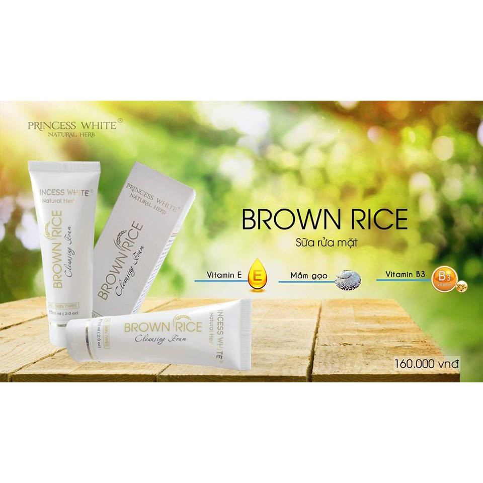 SỮA RỬA MẶT MẦM GẠO LÀNH TÍNH HỢP MỌI LOẠI DA PRINCESS WHITE | BigBuy360 - bigbuy360.vn