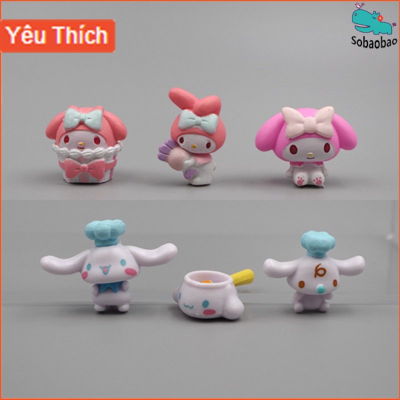 Sanrio Mô Hình Chó Kuromi Kuromi Dễ Thương Trang Trí Tiểu Cảnh DIY