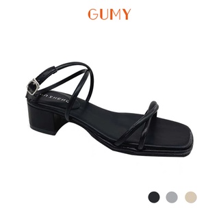 Sandal cao gót quai ngang đế cao 5p