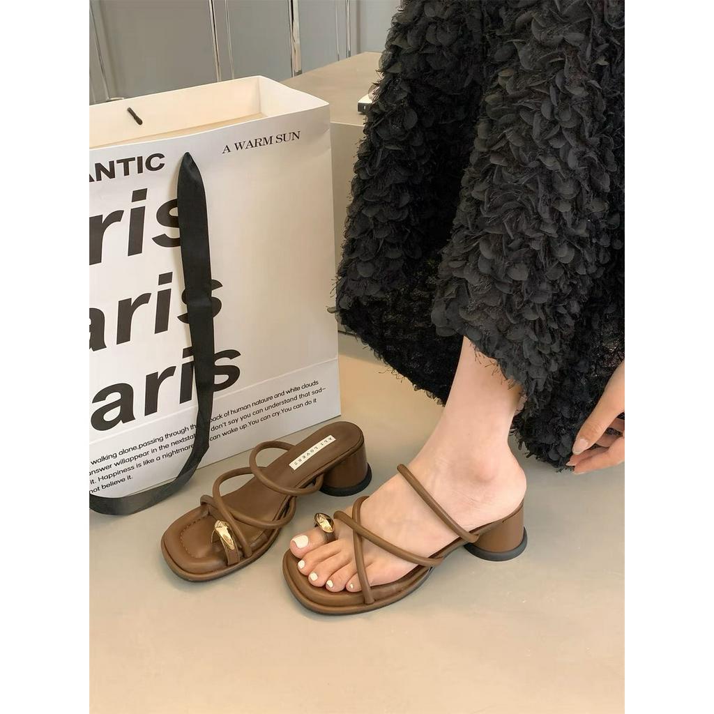 Dép cao gót nữ mắt tròn chuẩn đẹp LAN