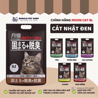 Cát vệ sinh mèo Nhật đen 8L siêu phẩm khử mùi, vón cục hút ẩm cực tốt, hương thơm dễ chịu Donald Pet Shop