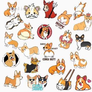 Bộ 50 Miếng Dán Hình Chú Chó Corgi Dễ Thương Trang Trí Đa Năng