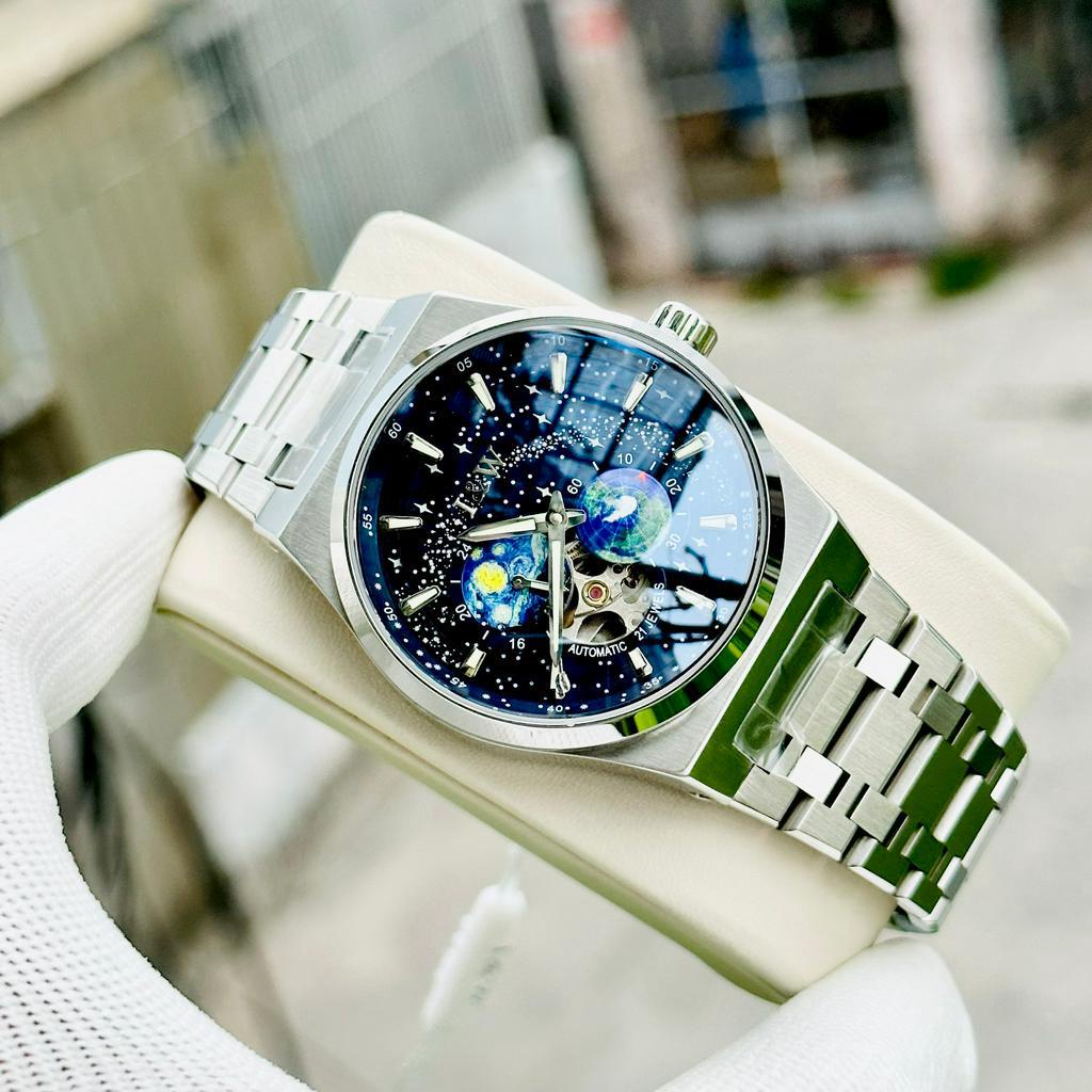 Đồng hồ nam dây thép Carnival I&W Earth Blue Dial