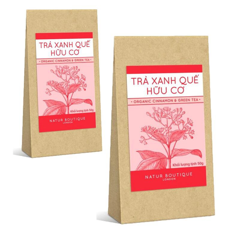 Trà xanh quế lá hữu cơ, 50gr (Organic Cinnamon Green Tea Leaf, 50gr)