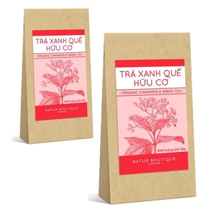 Trà xanh quế lá hữu cơ, 50gr (Organic Cinnamon Green Tea Leaf, 50gr)