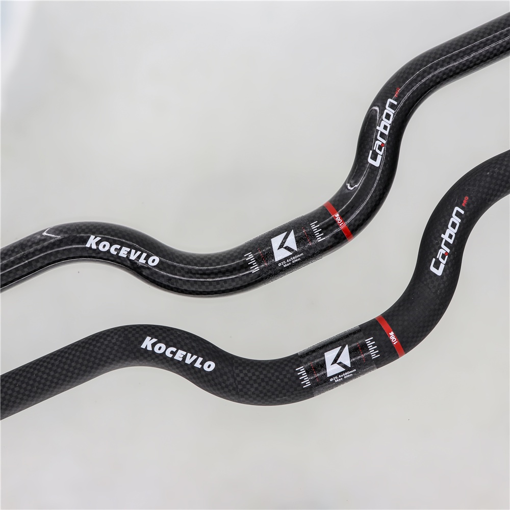 KOCEVLO Thanh nâng ghi đông xe đạp 25.4*540/580mm bằng sợi Carbon