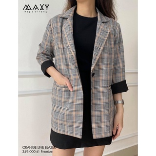 Áo khoác blazer phong cách Hàn Quốc orange line blazer Maxy Workshop