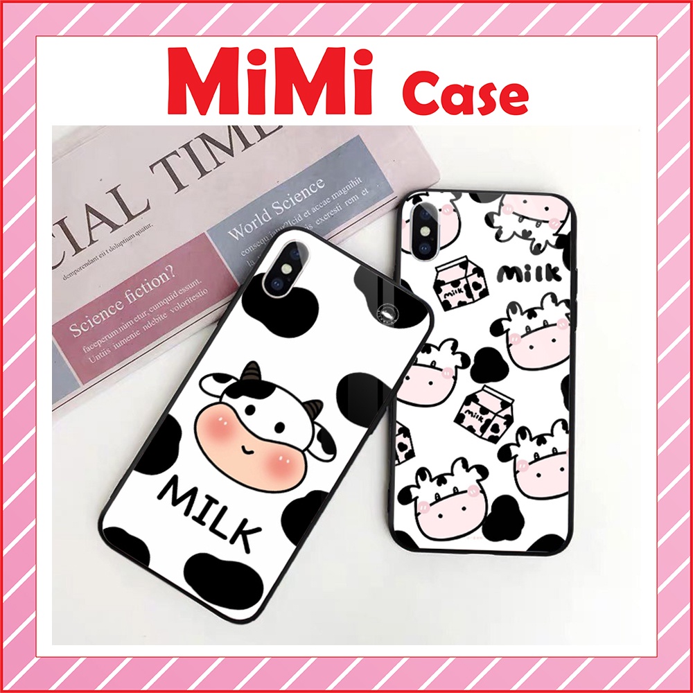 Ốp lưng iPhone Ốp kính iphone Bò Sữa Milk Kute - MiMi Case M-24