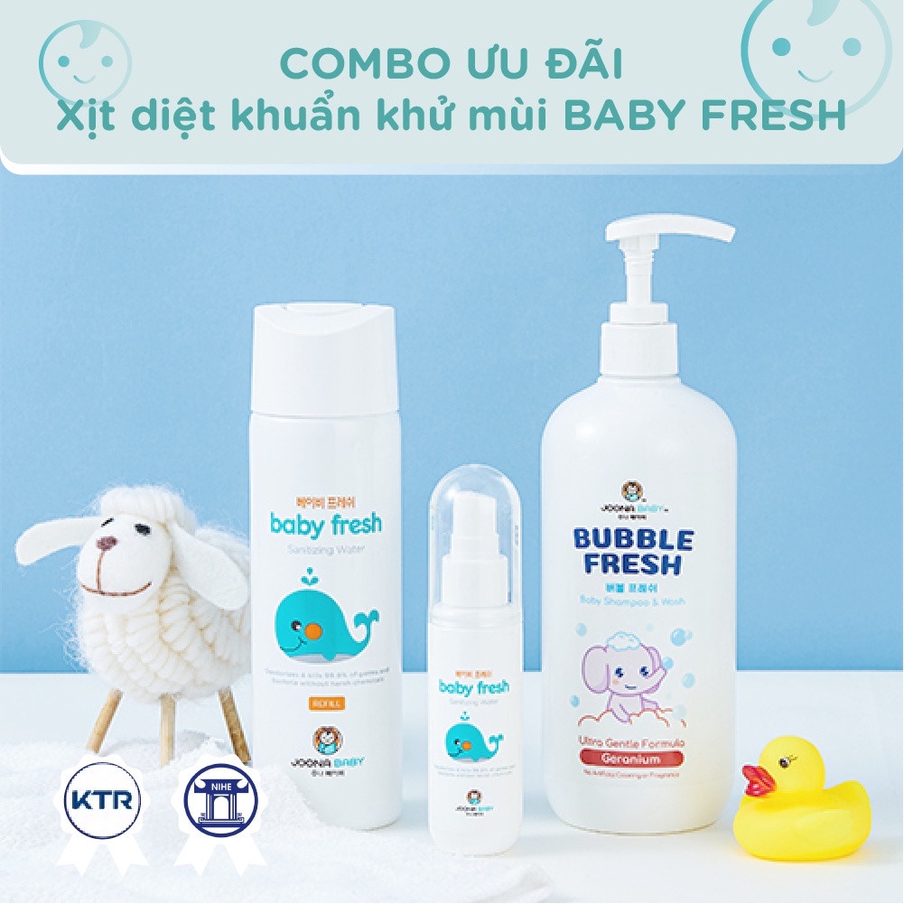 Các sản phẩm Kem chống nắng/ xịt khử khuẩn/ sữa tắm JoonaBaby cho bé Hàn quốc