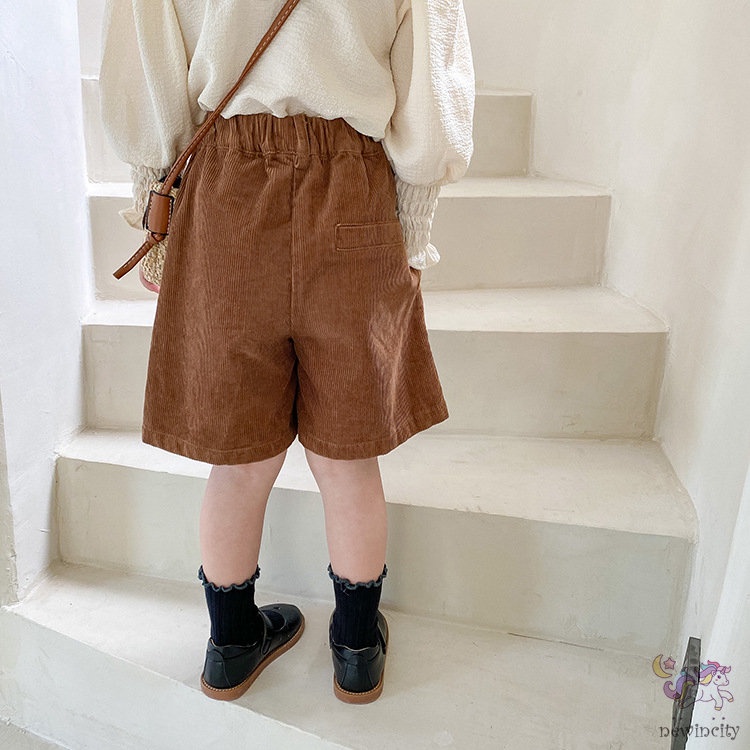 Quần Dài Vải Nhung Phong Cách Hàn Quốc Cho Bé Gái