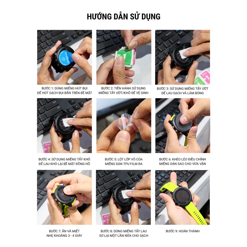Miếng dán màn hình chống trầy Coros Pace 2