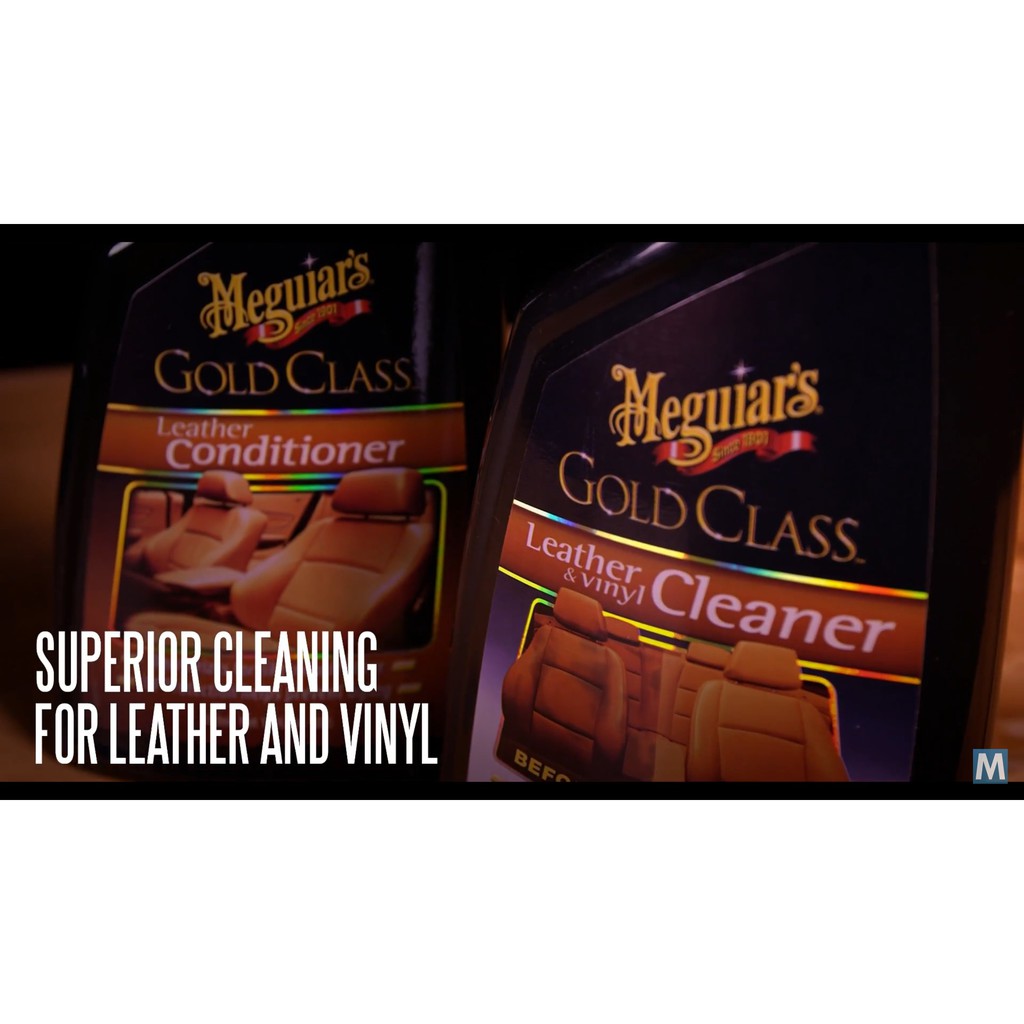 Meguiar's Sản phẩm làm sạch da và vinyl dòng Gold Class - Leather &amp; Vinyl Cleaner - G18516, 473ml