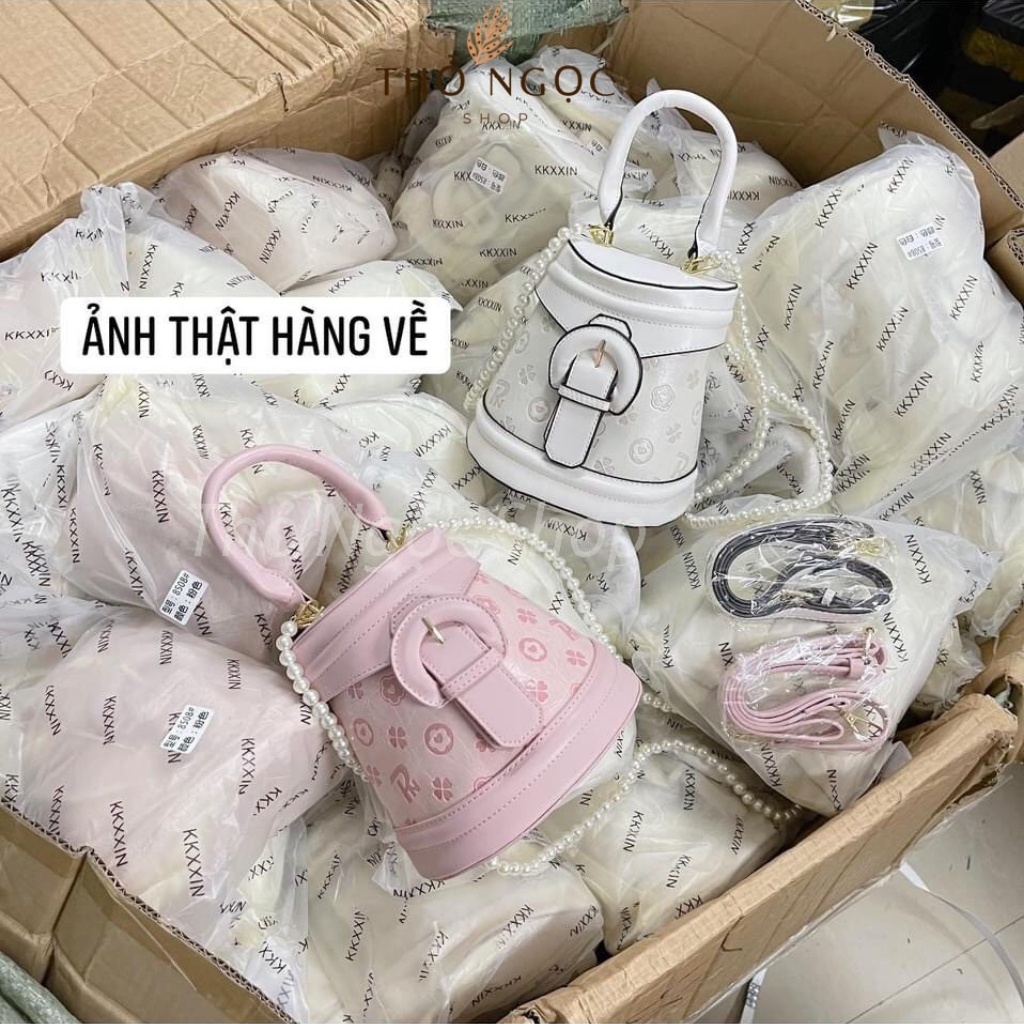 Túi Xách Nứ Đeo Chéo ❤FreeShip❤ Túi Đeo Chéo Nữ Dây Ngọc Chất Da Đẹp Kiểu Dáng Sành Điệu Size 18