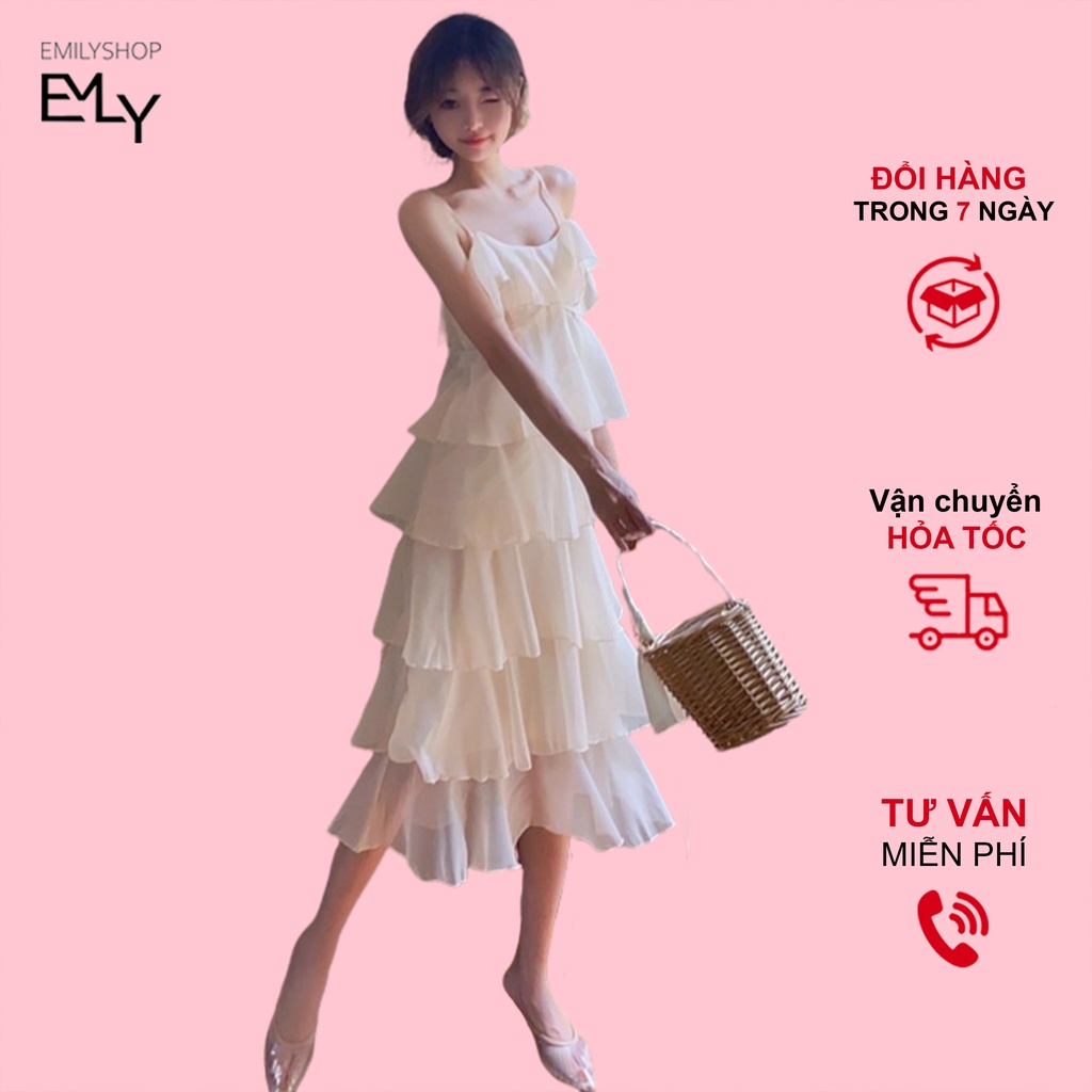 ĐẦM DÁNG DÀI XÒE TẦNG HAI DÂY THỜI TRANG NỮ HÀNG NHẬP QUẢNG CHÂU