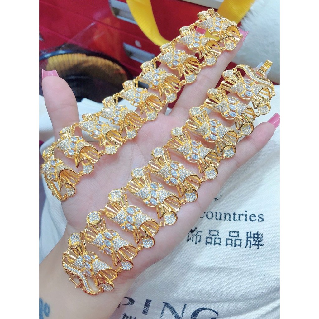 Lắc Tay Nữ ( Free Size ) Mạ Vàng 18K Cái Nơ Mẫu 0801611 - Thời Trang - Giá Cả Phải Chăng - Tubi Cony - Ảnh Shop Tự Chụp