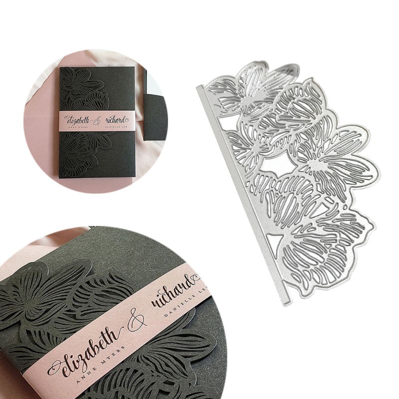 Khuôn Cắt Giấy Làm Từ Kim Loại Hình Hoa Trang Trí Scrapbook