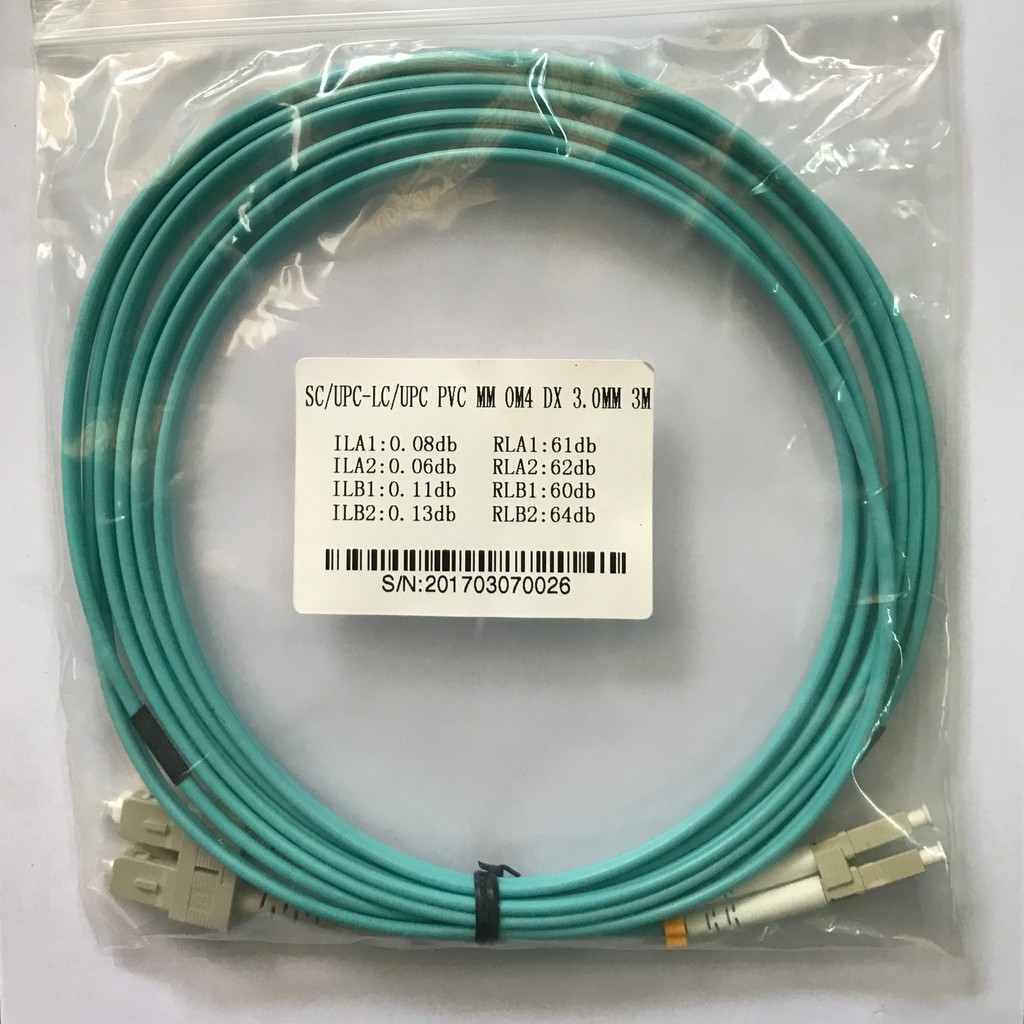 DÂY NHẢY QUANG SC/UPC-LC/UPC, ĐA MODE OM3 DUPLEX DÀI 3M