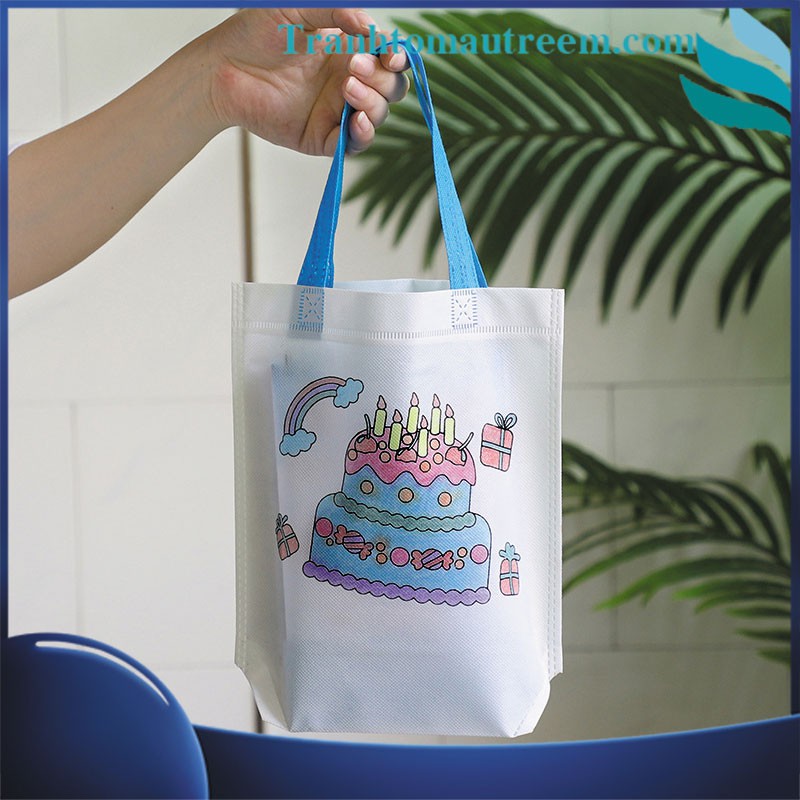Túi Vải Vẽ Tô Màu Đựng Sách Vở Cho Bé